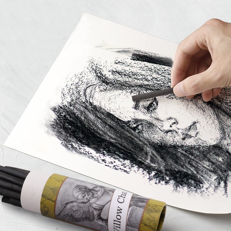 LOONENG Willow Charcoal Sticks  Natural Willow Charcoal for Artists  Beginners or Kids of All Skill Levels  Great for Sketching  Drawing and Shading  Approx 5-7mm in Diameter  Pack of 25 - Image 5